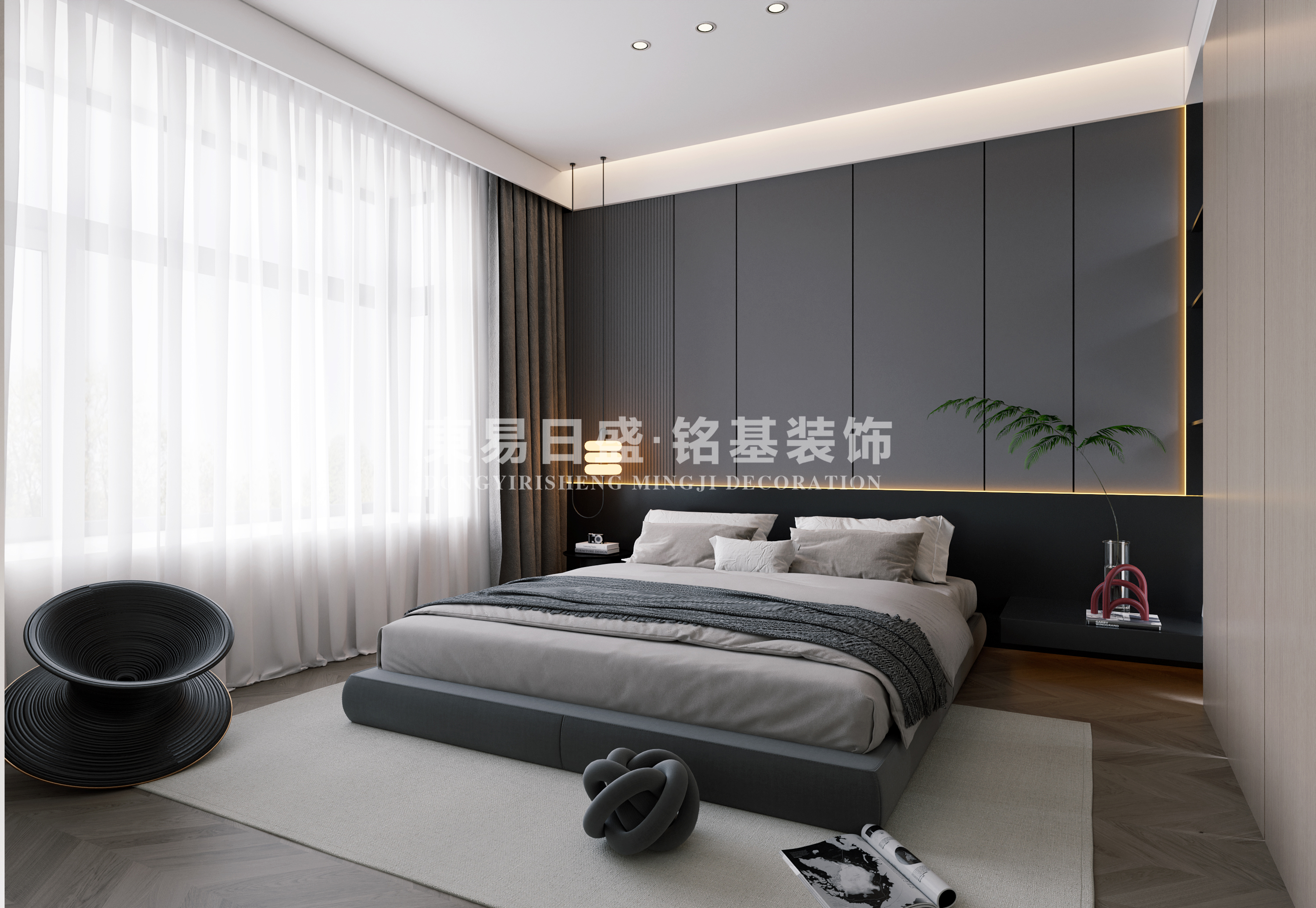 御苑澜庭大平层现代-东易日盛晋城公司装修效果图-东易日盛铭佳饰家装饰