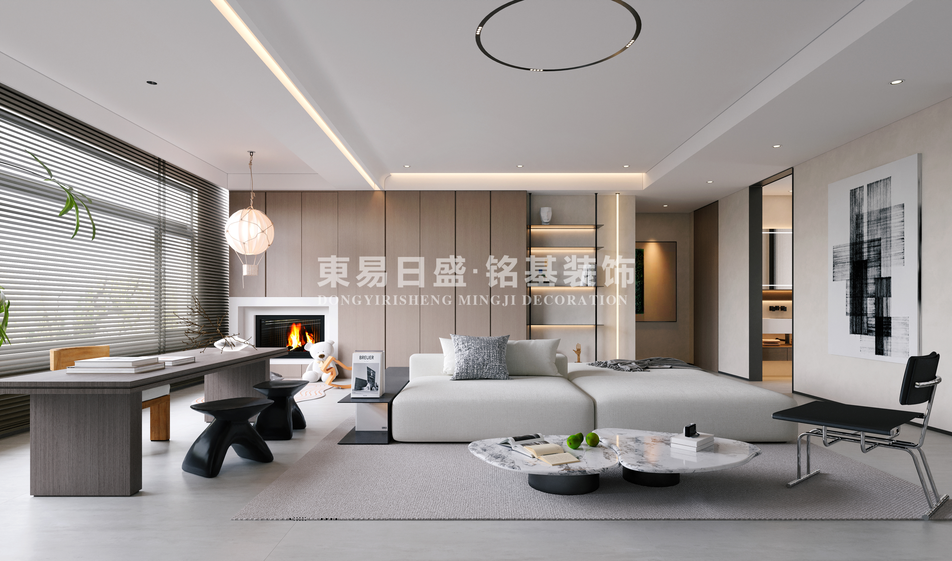 御苑澜庭大平层现代-东易日盛晋城公司装修效果图-东易日盛铭佳饰家装饰